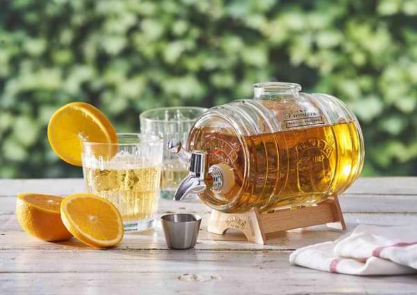 Glastunna liggande med tappkran - Kilner® transparent