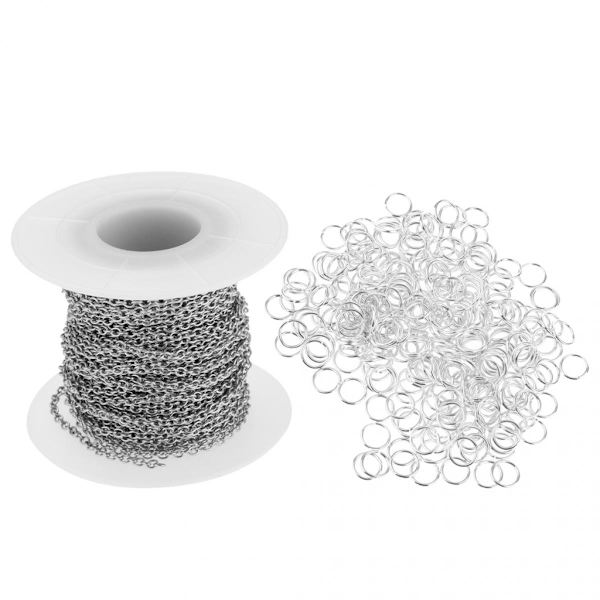 300 stk Åbne Jump Ringe 4mm Rustfrit Stål Halskæde Kæde
