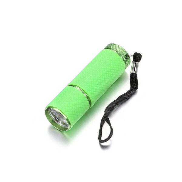 Liten ficklampa med 9 LED-ljus, bärbar lätt nageltork Green