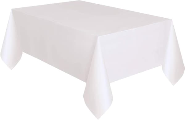 Flekkmotstandig duk rektangel 137x183 cm hvit Rektangulær