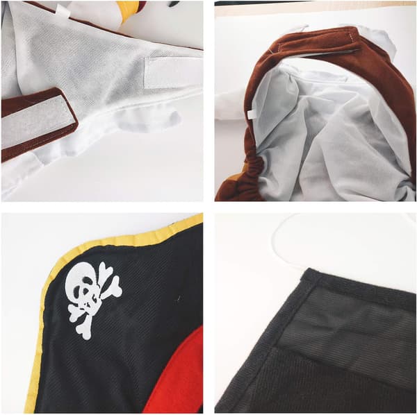 Husdjursdräkt, katt- och hundmaskeradset, rolig cool karibisk pi