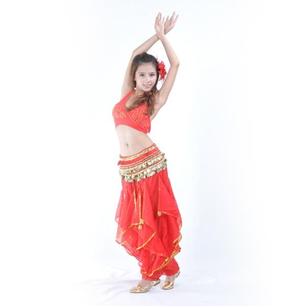 1/2/3/5 Dam Magdans Harem Byxor Tribal Baggy Arabic Red 1 Pc