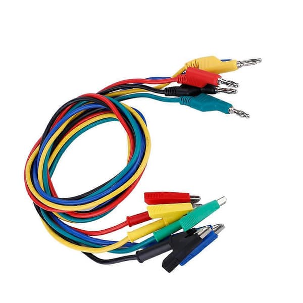 5st P1037 Högspänning 1M 4mm Banankontakt till Krokodilklämma Testkablar för Multimeter