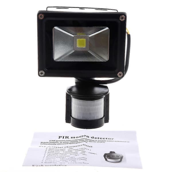PIR Rörelsesensor Säkerhetsvägg Ren Vit LED Vattentät Strålkastare Lampa 10w