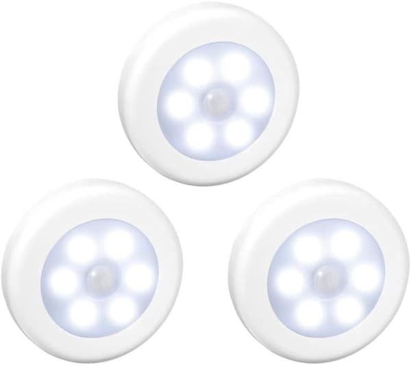 Trådløst LED-bevegelsessensorlys for skap, trapp, gang, kjøkken
