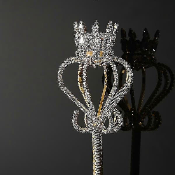 Scepter Hollow Crown Teardrop Form Kopparstav Bröllopsrekvisita Festdekoration