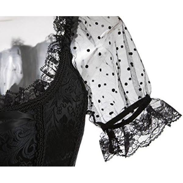 Korsetter til kvinder Overbust Bustier Top Gotisk exy houlder 8108black S