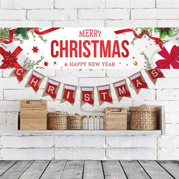 Jul utomhus Banner Bakgrund Banners GLAD JUL GLAD