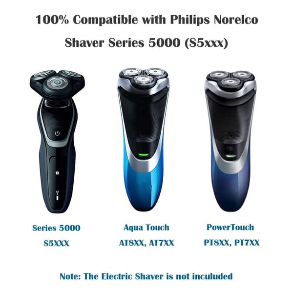 Ersättningsrakapparater för Philips Norelco SH50 Series 5000 6ST
