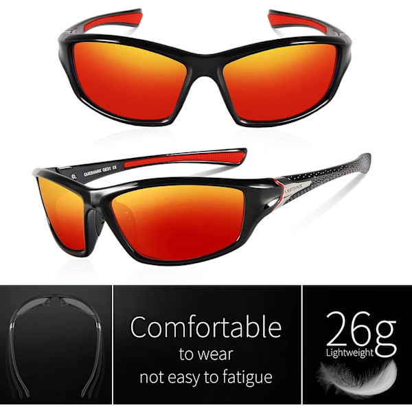 Sportsolglasögon för män 100 % UV400-skydd