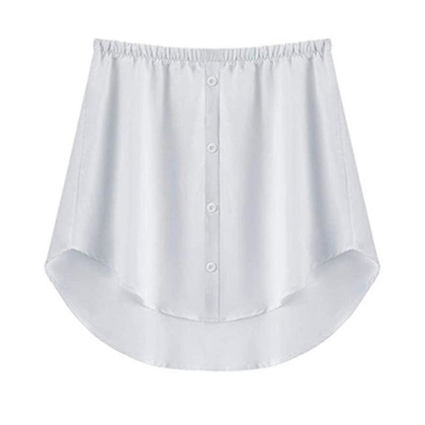 Skjorteforlenger Justerbar lagdeling Fake Topper Nedre svepekant med strikk i midjen Black Wihte 3XL