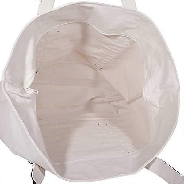 Miljøvennlig Canvas Bag 22\" Kraftig Bomulls Canvas Tote (Glidelås) - Marineblå
