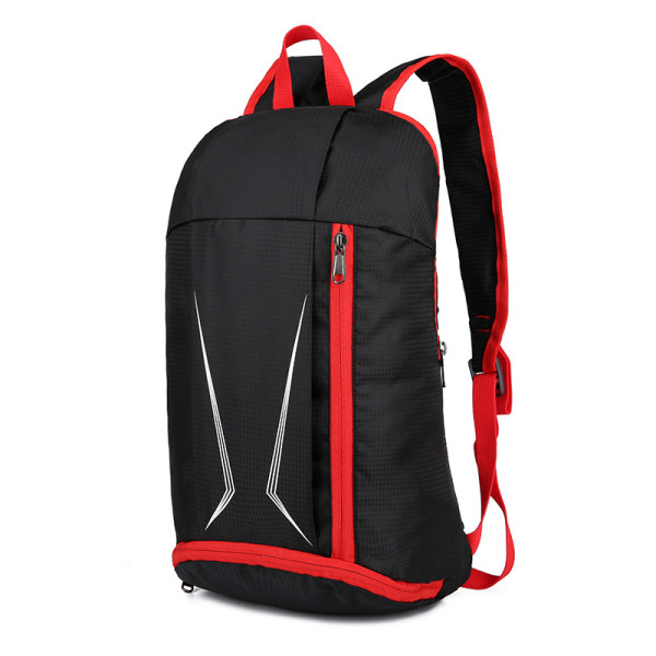 Utomhussportryggsäck Vikbar campingväska Reseryggsäck Black Red