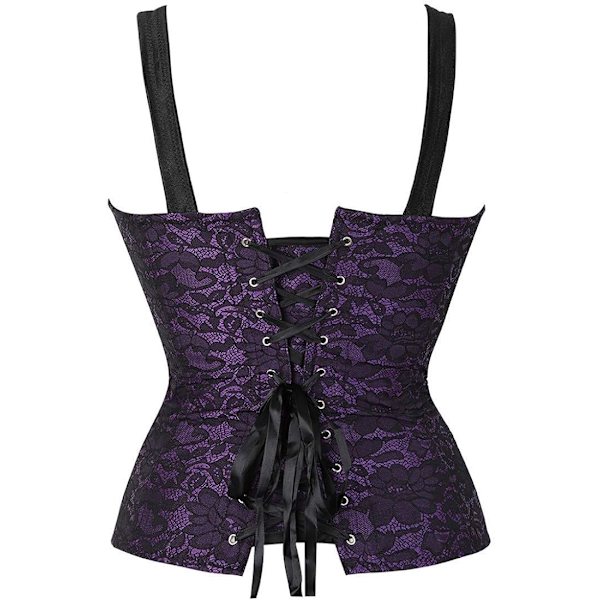 Korsetit naisille Overbust Bustier Top Gothic exy houlder Purple 2928 S