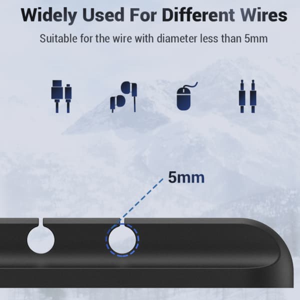 Cable Organizer Kabel Silikon Management Clips Kabelhållare 5 holes