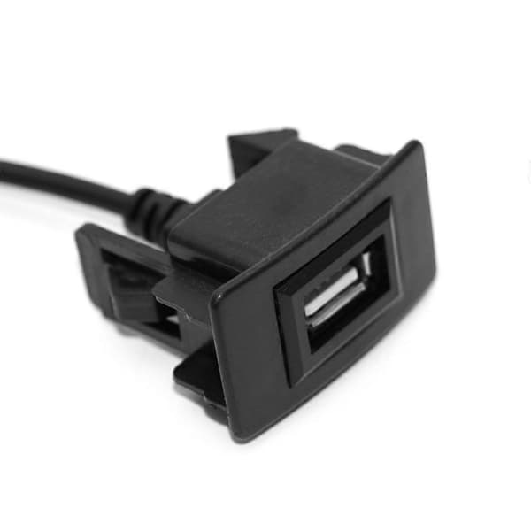 Bil dashbordmontert USB-portpanel hann til hunn plastforlengelseskabel