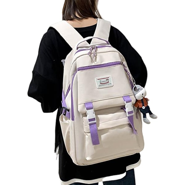 Runningman Unisex skolryggsäck - Vit blue