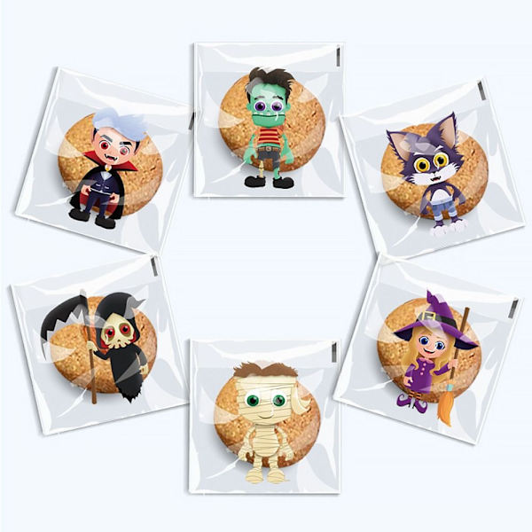 100kpl Halloween Karkkipussit Makeiskeksipussi MIX 6 TYYLIÄ MIX Mix 6 styles