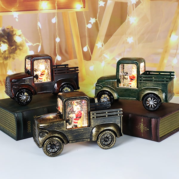 Julretro Bil Nattlampa LED Bordsdekor Belysning Julm