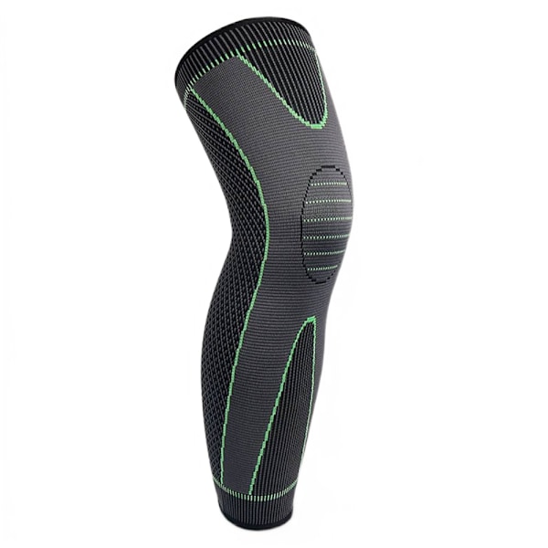 Stickade Nylon Sports förlängda knäskydd, håller vaden varm Green