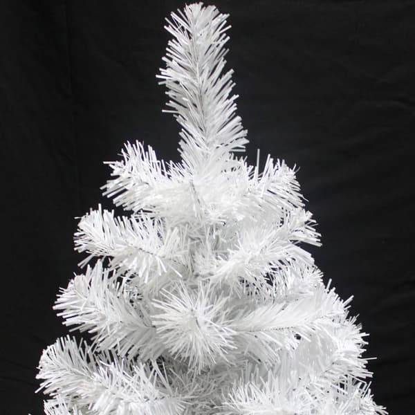 60 cm kunstig julegran med plaststativ juletre til hjemmedekorasjon, jul (hvit)