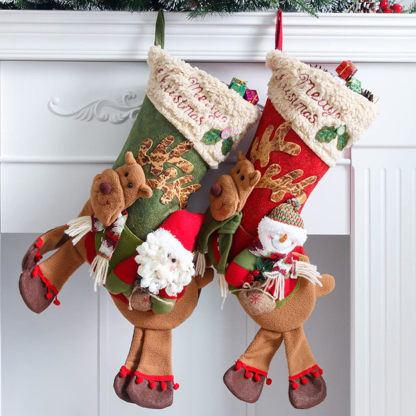 2 PACK julstrumpor