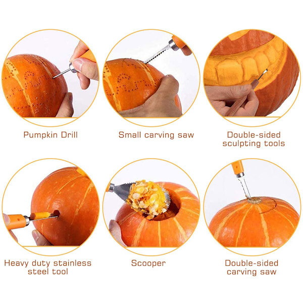 11-delat set Pumpkin Carving Kit Tools Halloween,Professional