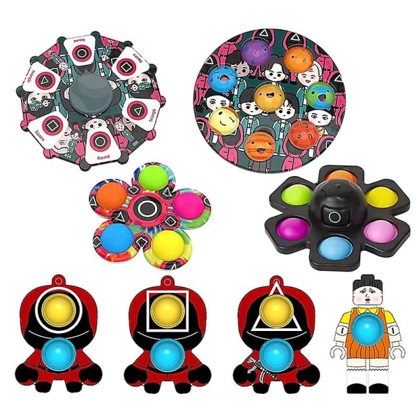 Fidget Toys Squid Game Advent Calendar Pack Anti Stress Toys Kit Blind Box Style 2