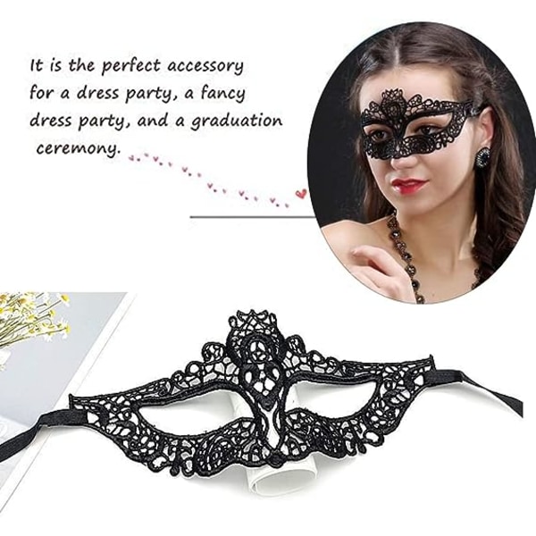 Venetiansk maske for kvinner, Halloween Party Prom Venetian Mascara Lac
