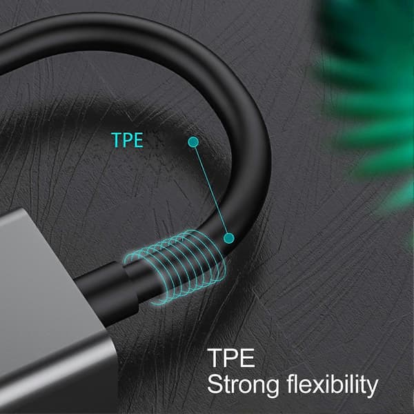 Universal Flexibel TPE USB Typ C Ethernet till RJ45 Lan Adapter för Notebook