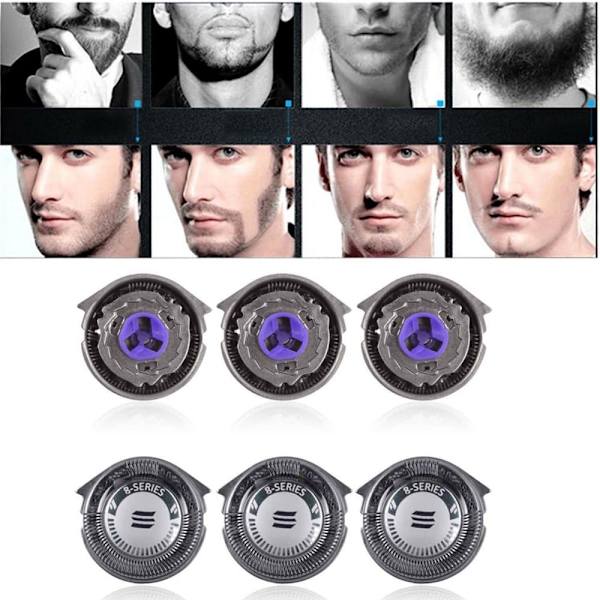 Set med 3 ersättningshuvuden för HQ8/HQ8894/HQ7160 Silver Shaver Co