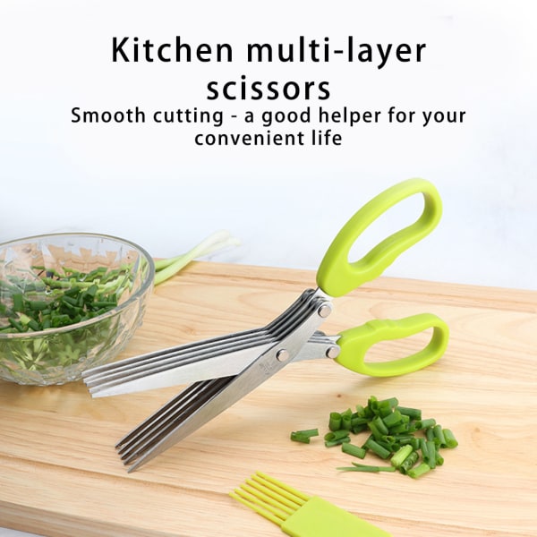 Saks Saks DIY Grønnsaksklippeverktøy Trimming Hjem Krydder Three Layers