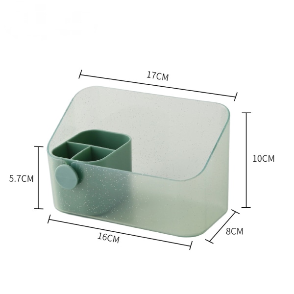 Skrivebord Organizer Sminke Organizer for soverom Transparent grön