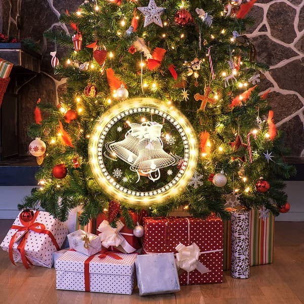 Juldekorativa fönsterljus, bakgrundsljus för Bell