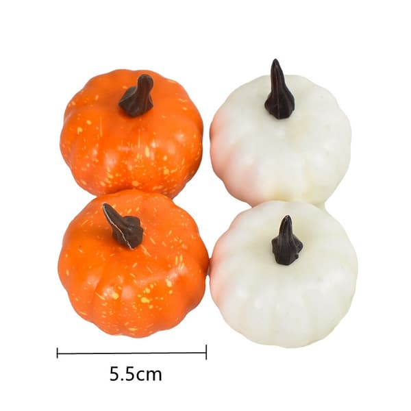 12st Mini konstgjord Halloween-pumpa-dekor Festdekoration white