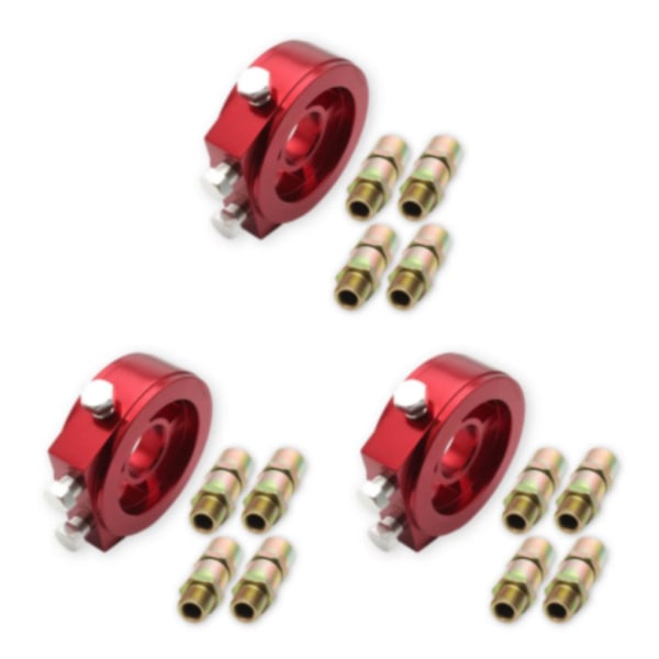 1/2/3 Universaali öljynsuodatin helppoon asennukseen ja korkeaan red 8*8*2.8cm 3PCS