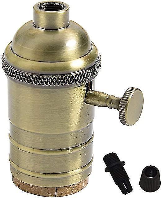 Antik Messing Lampeholder Switch E27 Pendel Light