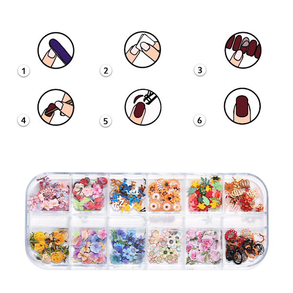Nail Art 3D Halloween paljetter Akryl paljetter holografiska style 1