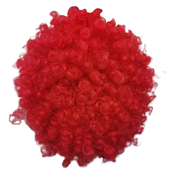 Hår färgglada peruker Clown Cosplay Masquerade Frisyr Halloween bright red