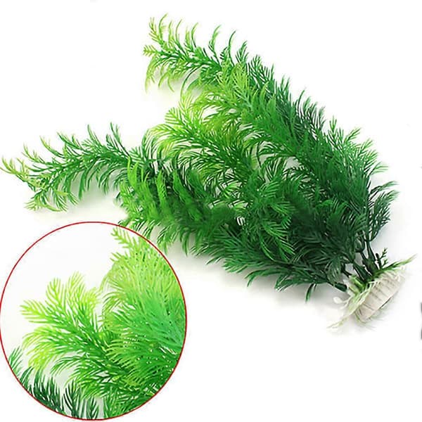 Kunstig vandplante grøn plastik undervandsgræs akvariedekoration
