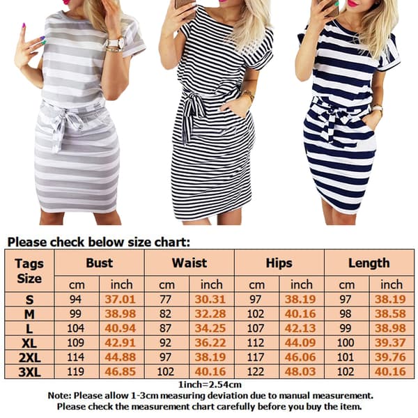 Dam Tunika undress tripe Design Klänning Navy Blue S