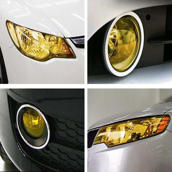 Car Light Tint Film Set - Headlight Taillight And Brake Light Vinyl Wrap Kit Translucent Adhesive Cover matte black 30CM*60CM