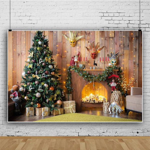 / 5x4ft / 5x3ft jul eldstad bakgrund vinyl dekor 7x5ft