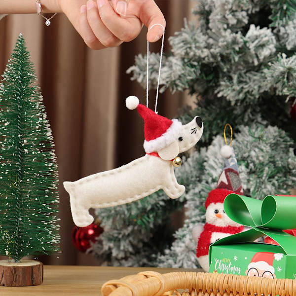 4 STK Xmas Pendel Juletre Tilbehør SVART
