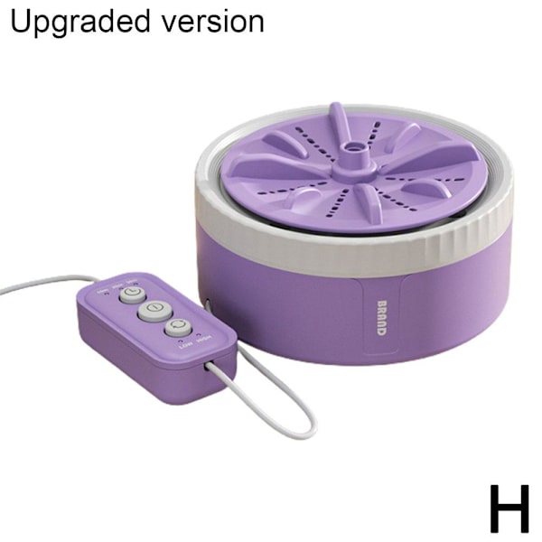 Mini Bærbar Vaskemaskin USB-drevet 3 Tidsinnstillinger Undertøy Sokker purple Upgraded version