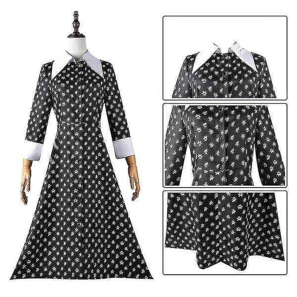 Dame Addams Kjole, Halloween Kostumer Kjole_m Style 4 S