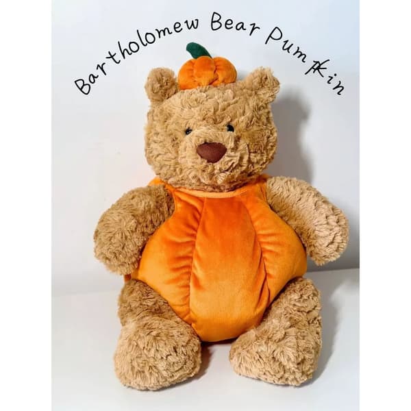NWT Amusable Bartholomew Bear Pumpa Gosedjur Jellycat Inspirerad