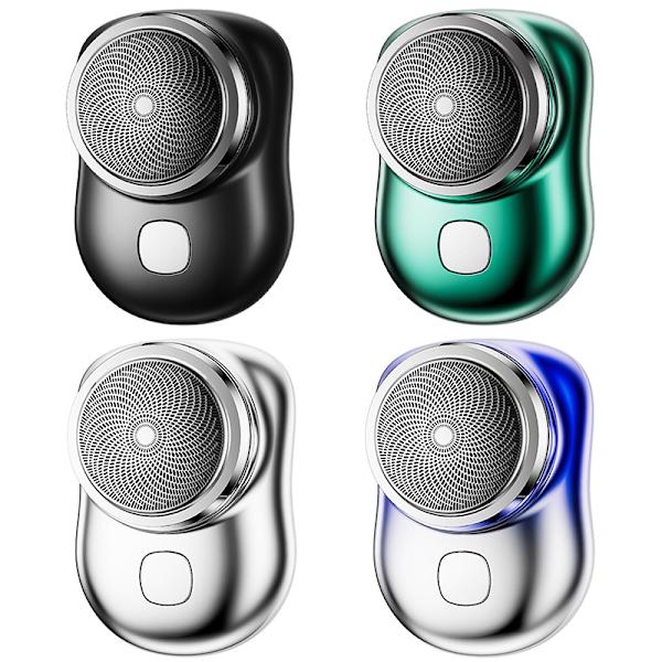 Mini USB rakapparat Bärbar elektrisk rakhyvel för män Silver