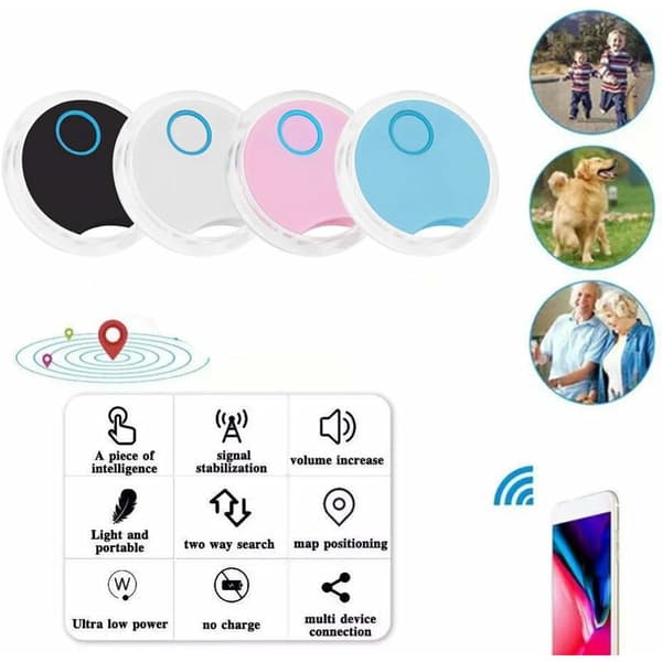 #(Sort) 1 Styk GPS Hundetracker, GPS Halsbånd Anti-Lost Kattelokalisator#
