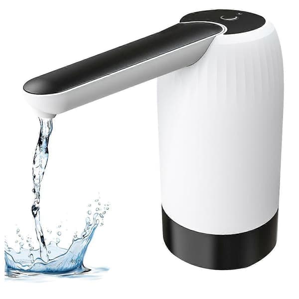 5 Gallon Flaske Vanndispenserpumpe - Automatisk Drikkevannsdispenser med USB-lading, Bærbar Elektrisk
